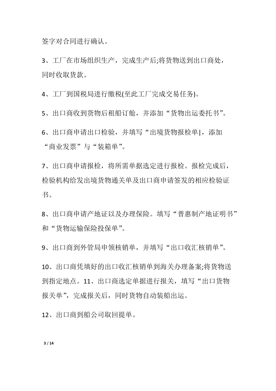 国际贸易实训报告